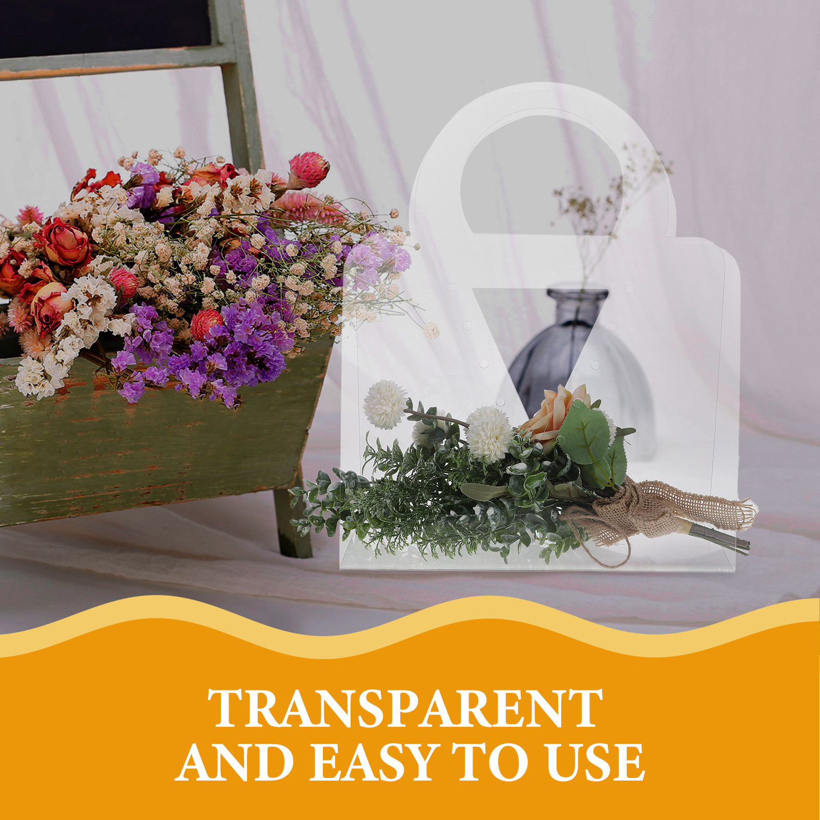 4 шт. прозрачных подарочных па – обзор и цена Florist Supply Shop